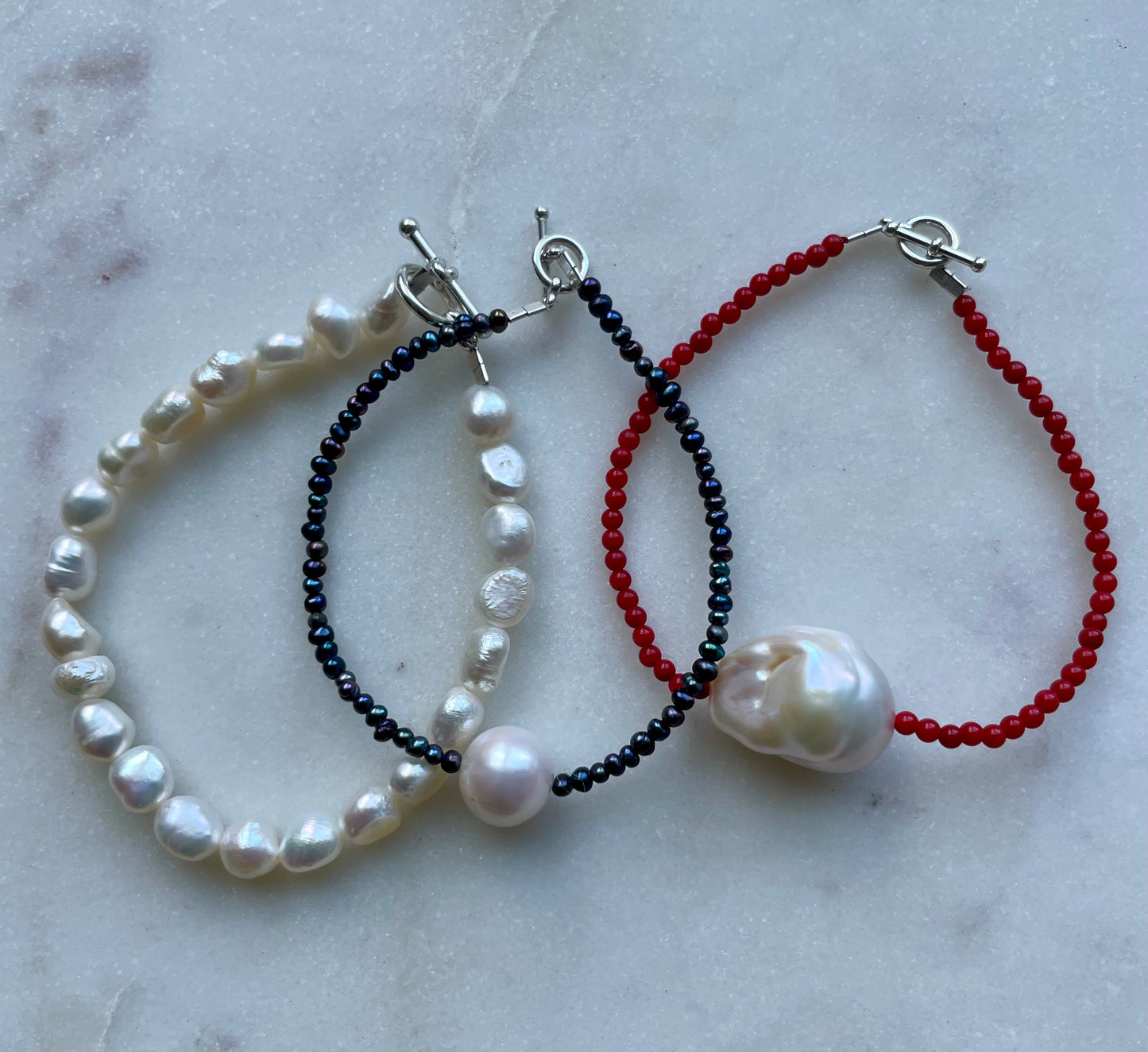 Flame ball pearl bracelet