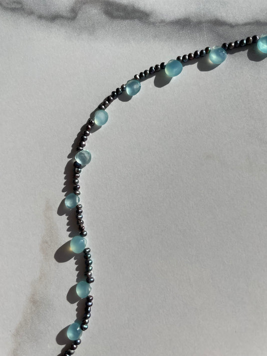 Ocean eyes necklace / peacock