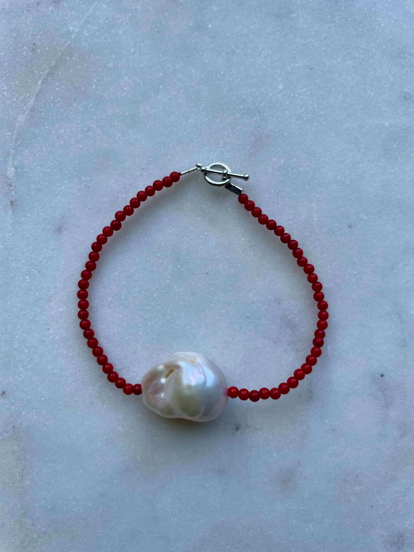 Flame ball pearl bracelet