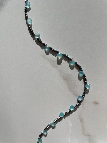 Ocean eyes necklace / peacock