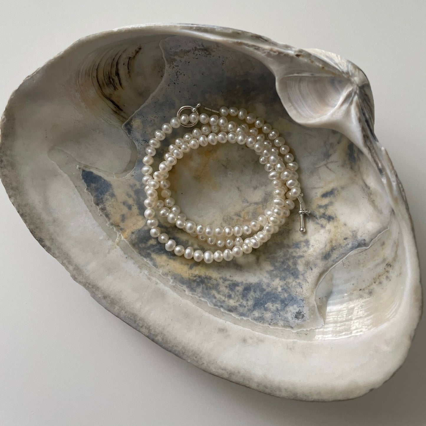Simple pearls bracelet Silver